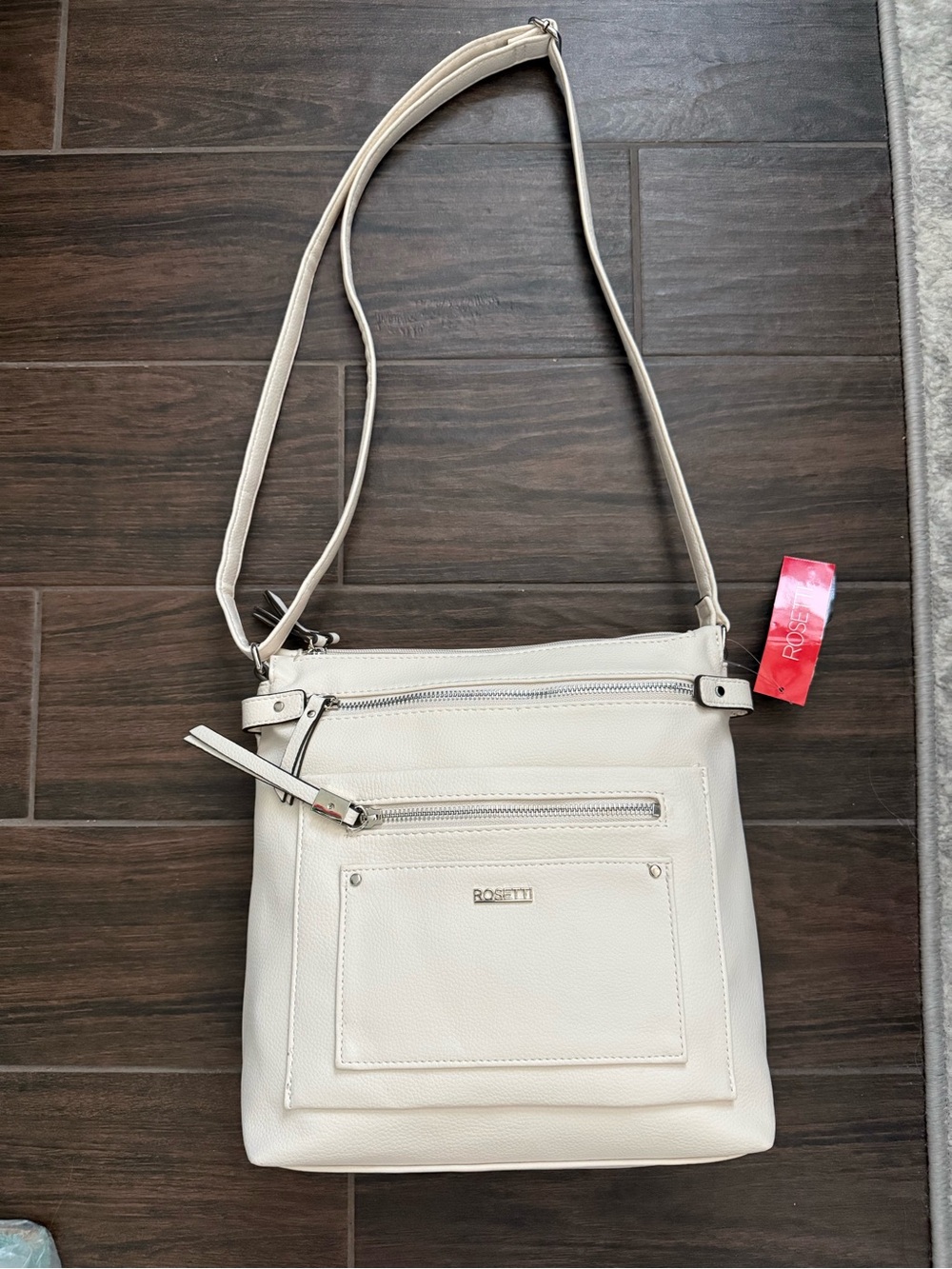 Rosetti Cream/White Crossbody Bag - Everyday Shoulder Purse